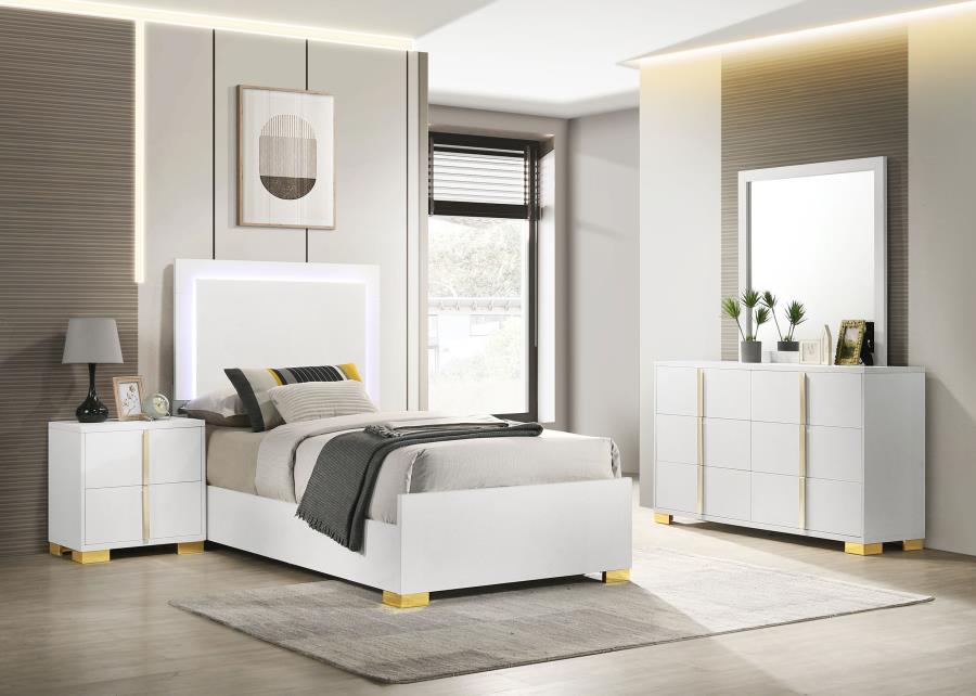 Marceline 4-piece Twin Bedroom Set White-1