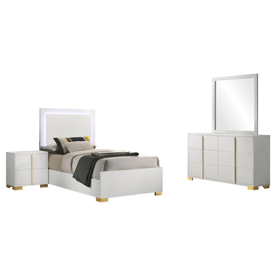 Marceline 4-piece Twin Bedroom Set White-2