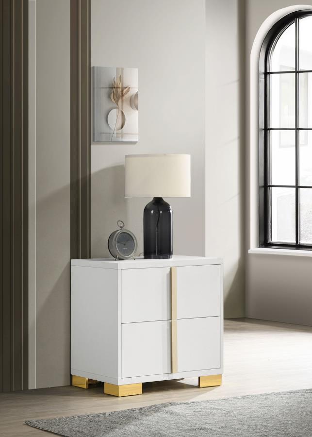 Marceline 2-drawer Nightstand White-zoom-