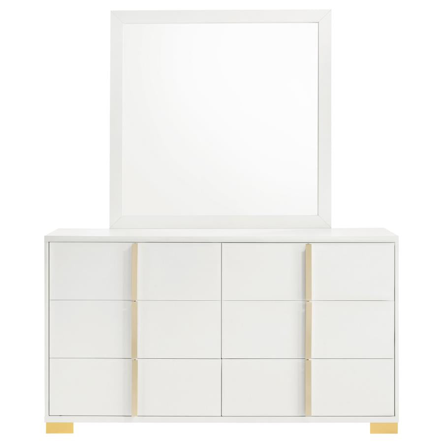 Marceline 6-drawer Dresser with Mirror White-zoom-3