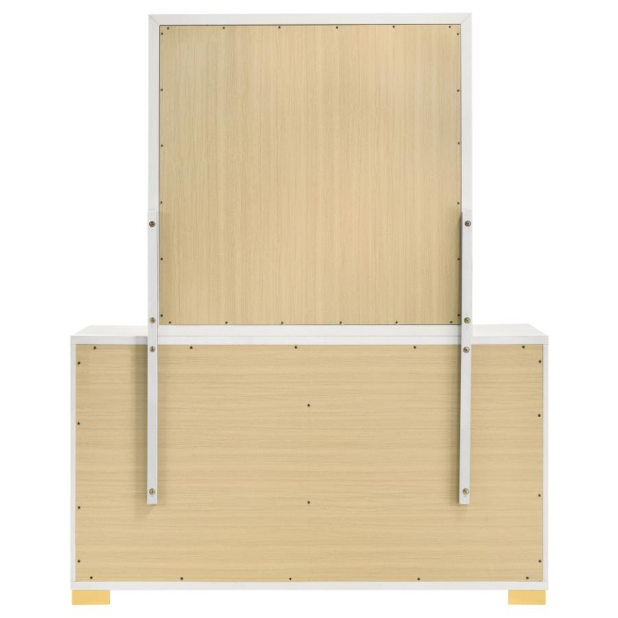 Marceline 6-drawer Dresser with Mirror White-7