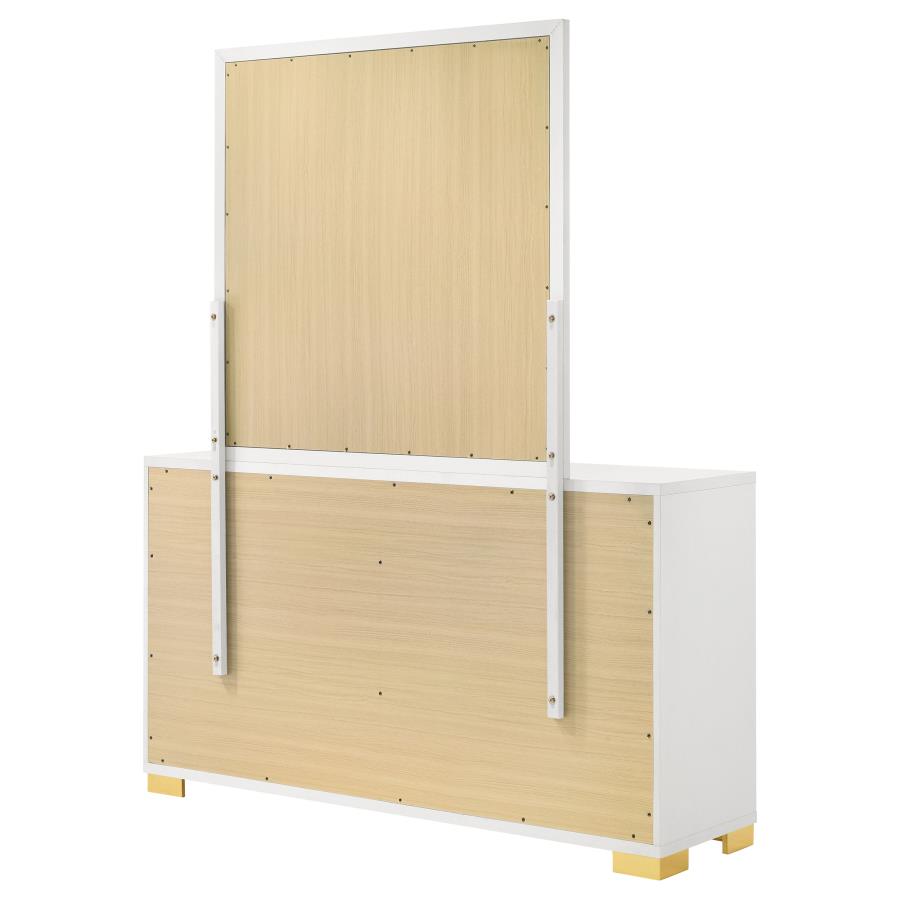 Marceline 6-drawer Dresser with Mirror White-8