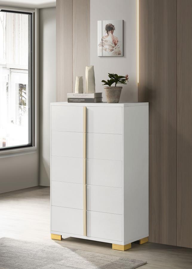 Marceline 5-drawer Bedroom Chest White-zoom-