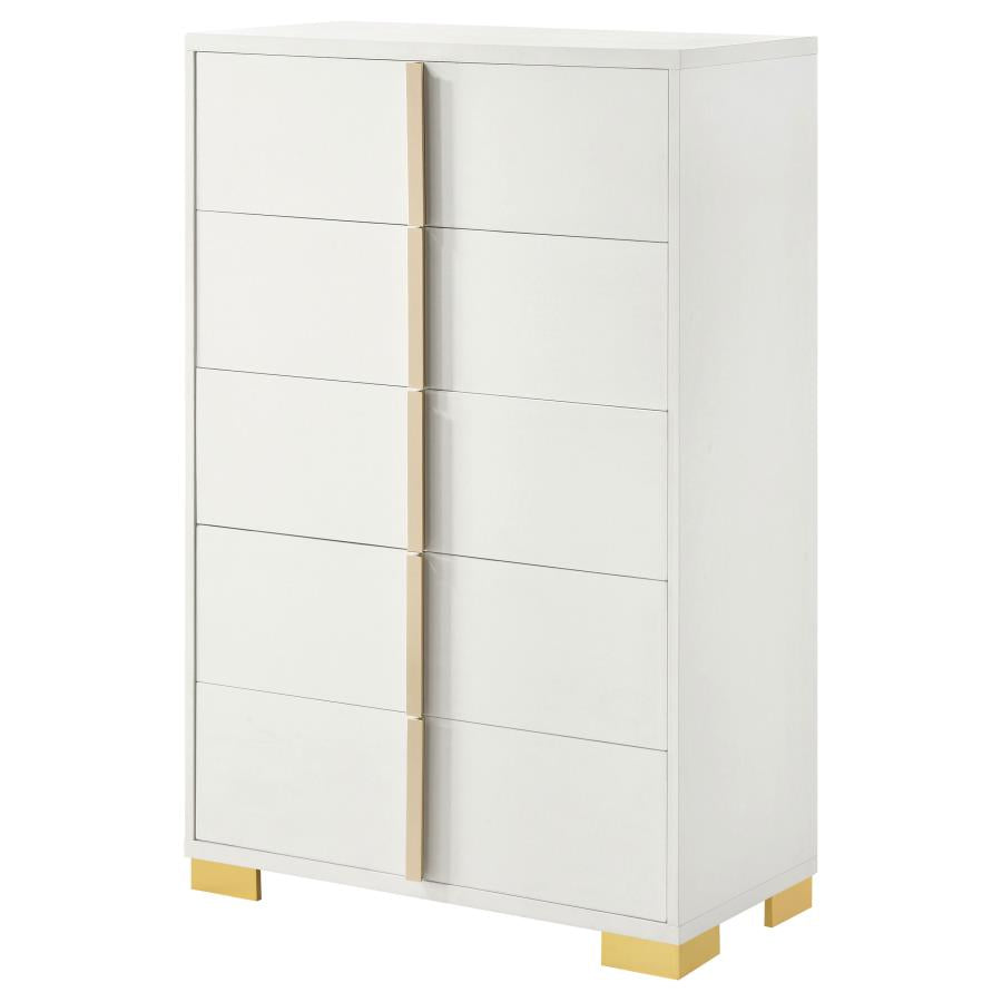 Marceline 5-drawer Bedroom Chest White-zoom-4