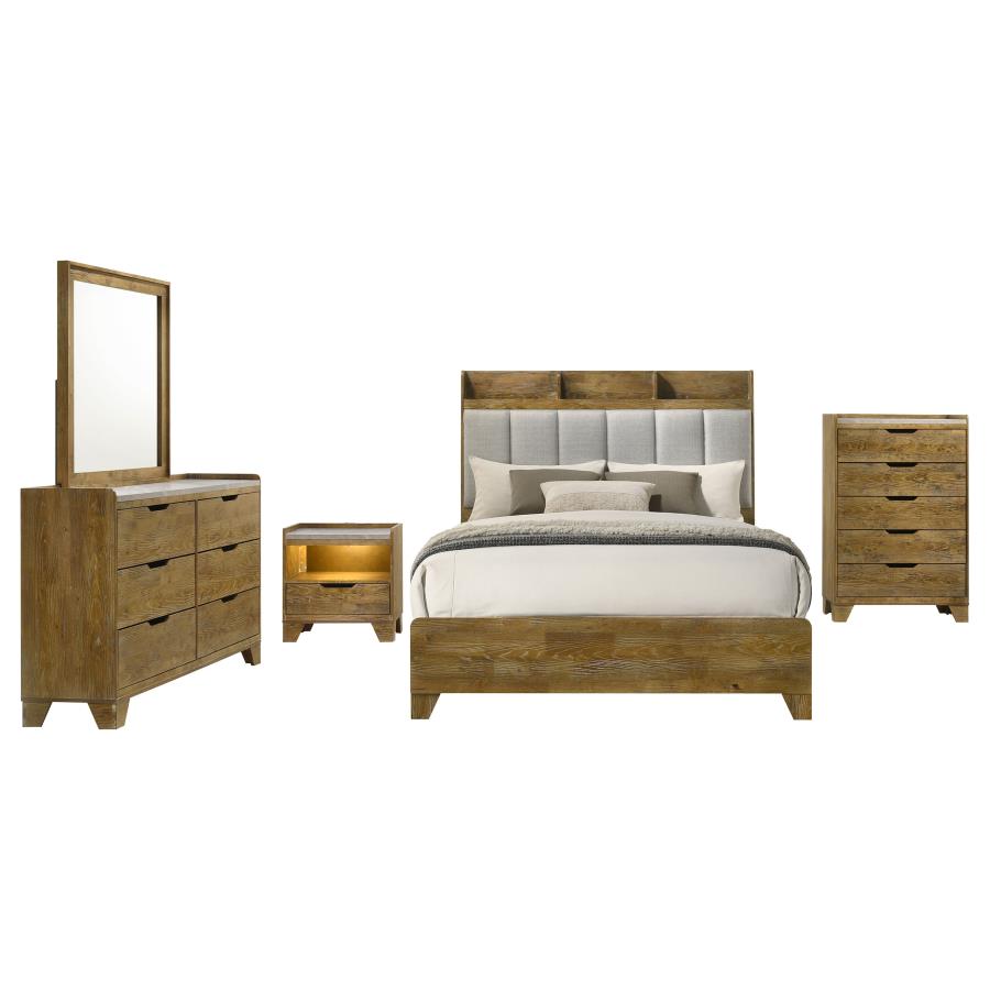 Henderson 5-piece Eastern King Bedroom Set Medium Oak-zoom-2