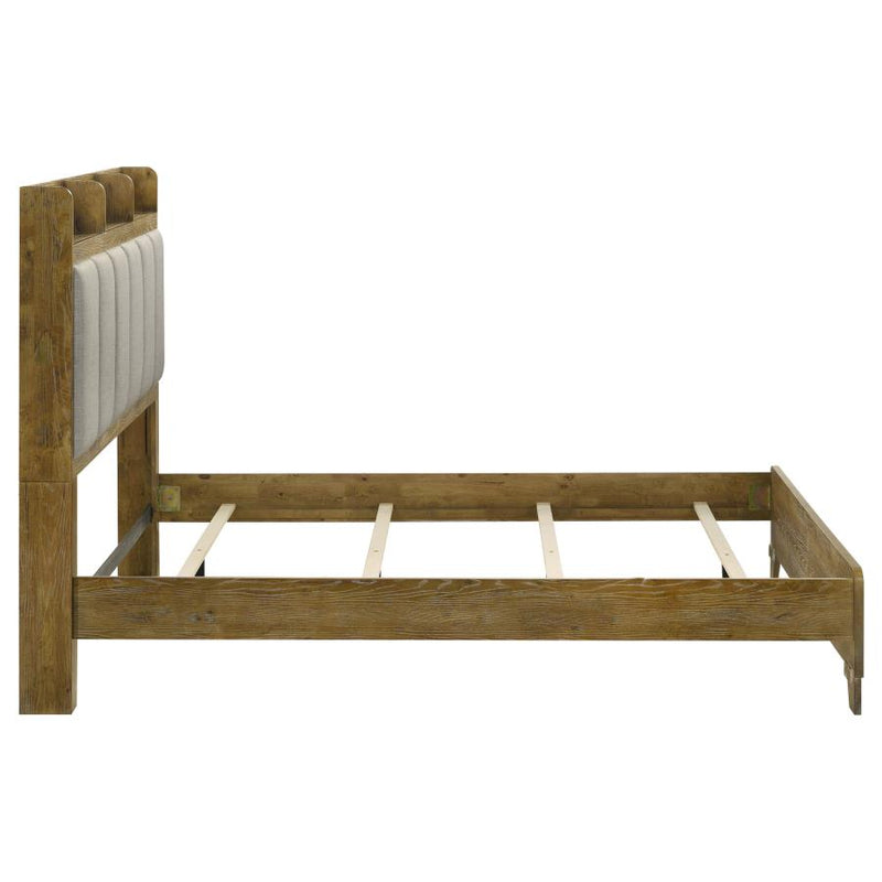 Henderson 57-inch Eastern King Bookcase Panel Bed Medium Oak-zoom-
