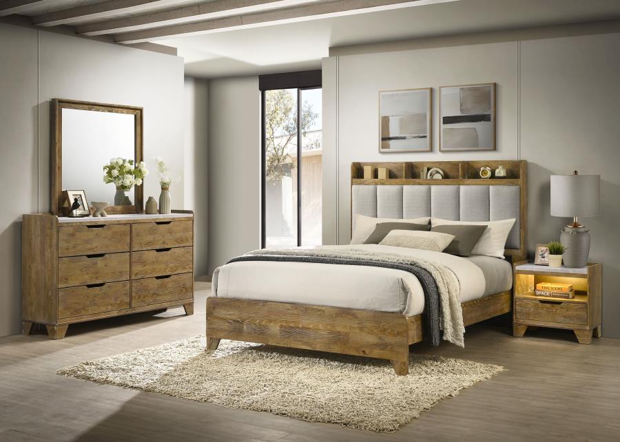 Henderson 4-piece Queen Bedroom Set Medium Oak-1