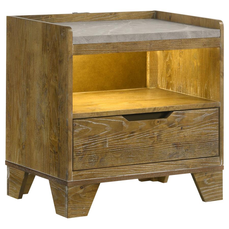 Henderson 4-piece Queen Bedroom Set Medium Oak-5