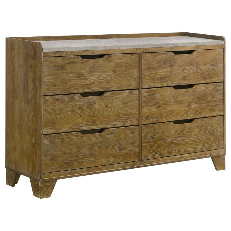 Henderson 6-drawer Bedroom Dresser Cabinet Medium Oak-zoom-