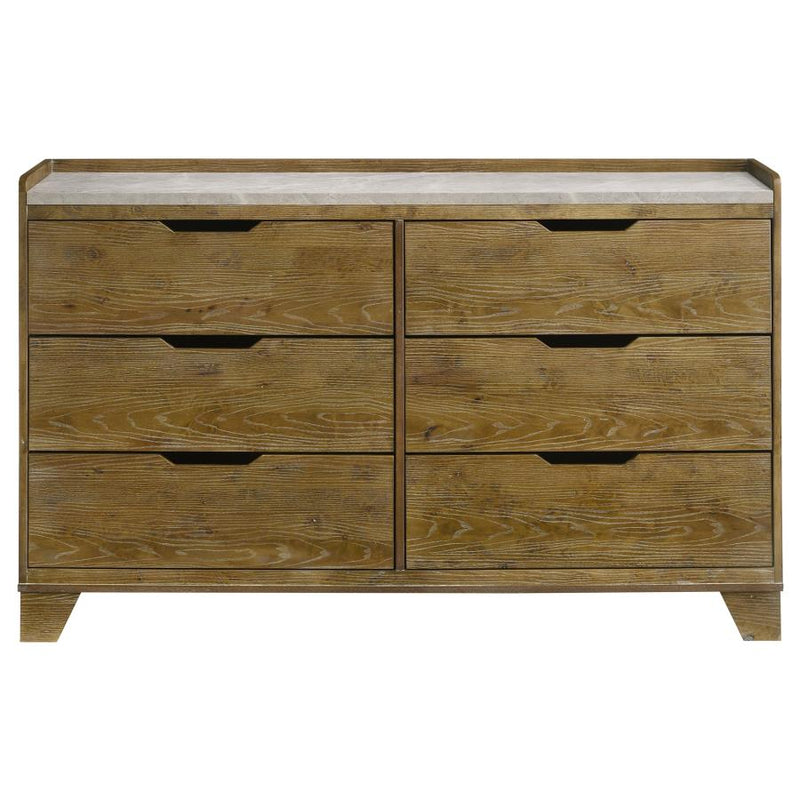 Henderson 6-drawer Bedroom Dresser Cabinet Medium Oak-zoom-