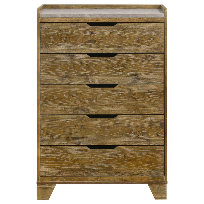 Henderson 5-drawer Bedroom Chest of Drawers Medium Oak-zoom-
