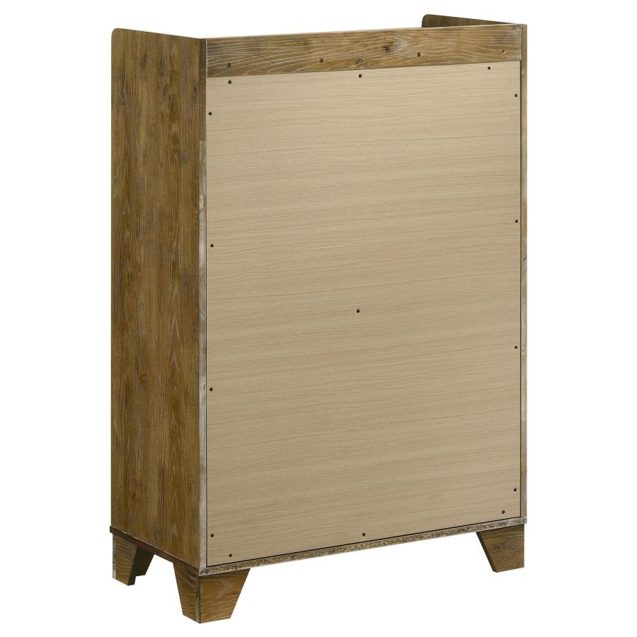 Henderson 5-drawer Bedroom Chest of Drawers Medium Oak-4