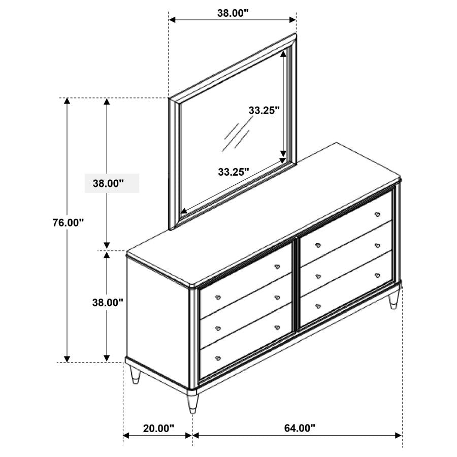 Emberlyn 6-drawer Dresser with Mirror Brown-zoom-13