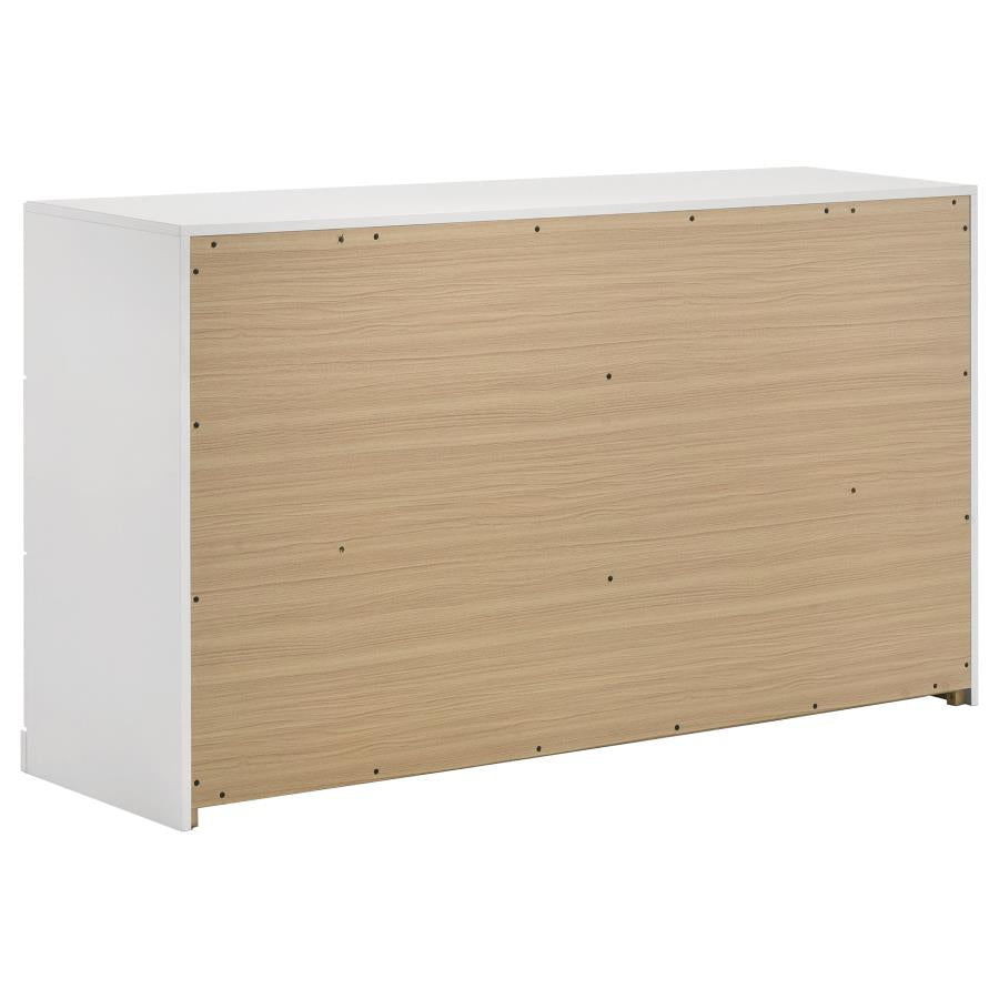 Ines 5-piece Eastern King Bedroom Set Navy and White High Gloss-8