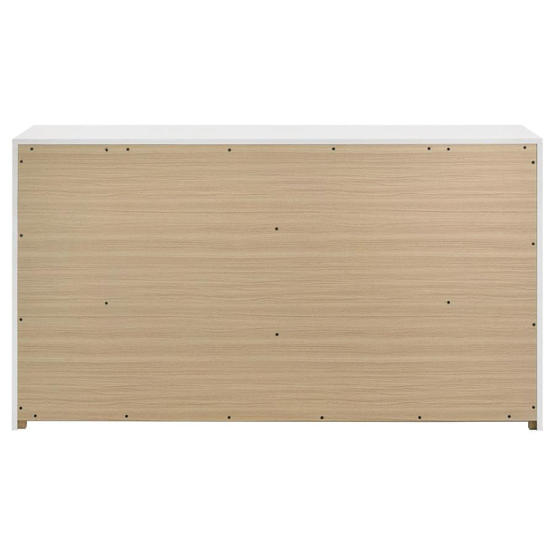 Ines 6-drawer Bedroom Dresser Cabinet White High Gloss-zoom-