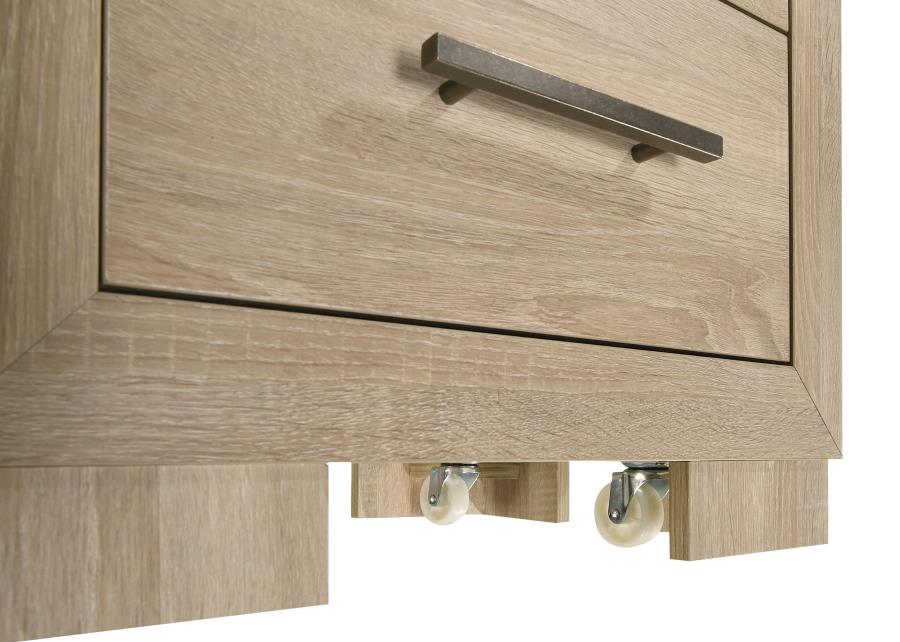 Arielle 4-piece Eastern King Bedroom Set Light Oak-13