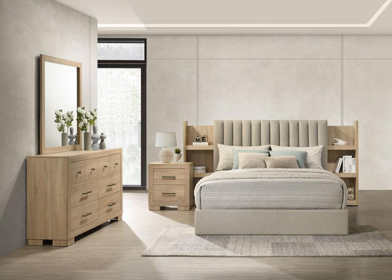 Arielle 4-piece Queen Bedroom Set Light Oak-zoom-