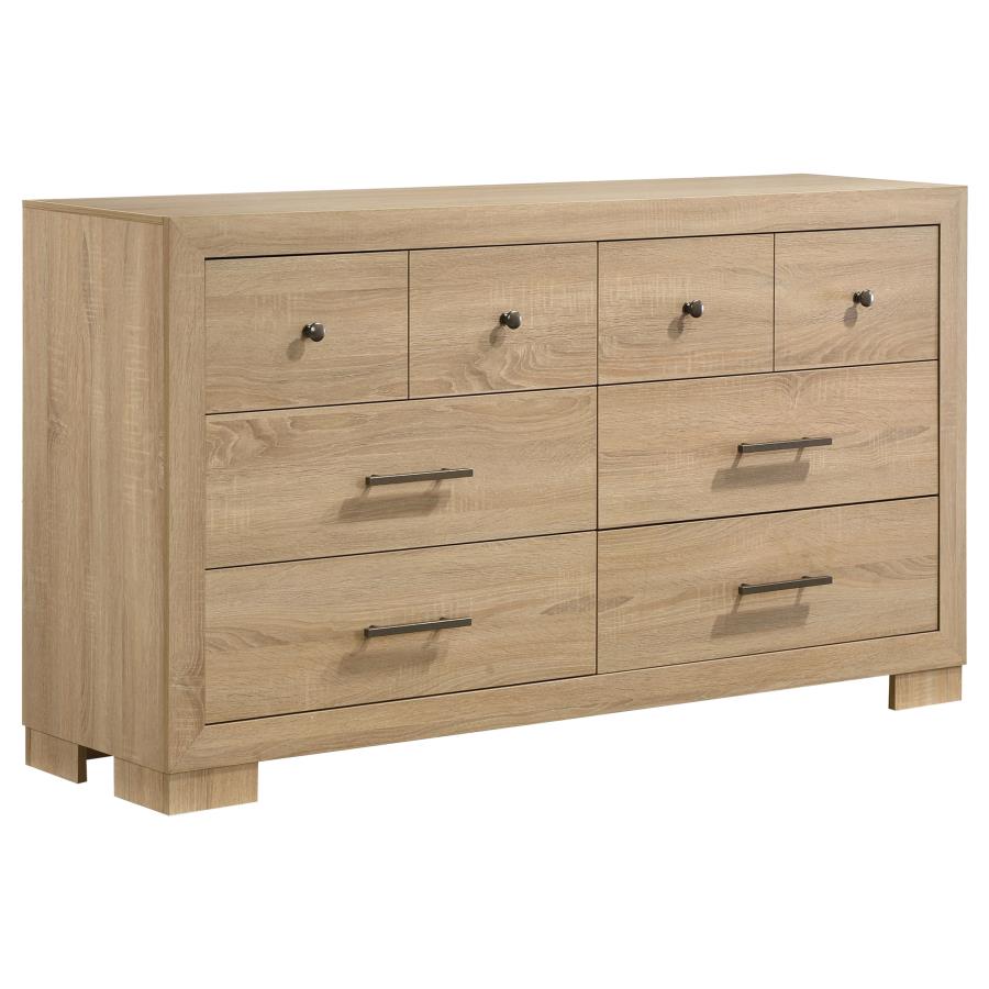 Arielle 4-piece Queen Bedroom Set Light Oak-7