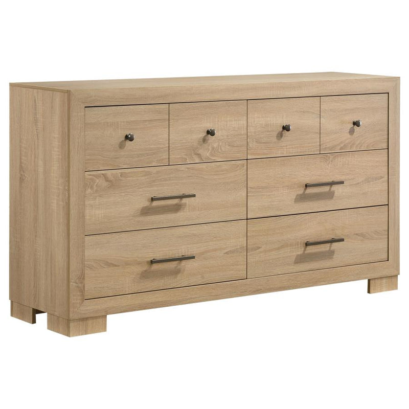Arielle 5-piece Queen Bedroom Set Light Oak-zoom-