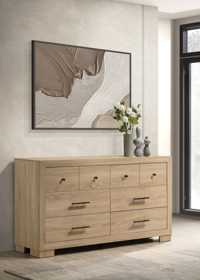 Arielle 6-drawer Bedroom Dresser Cabinet Light Oak-zoom-