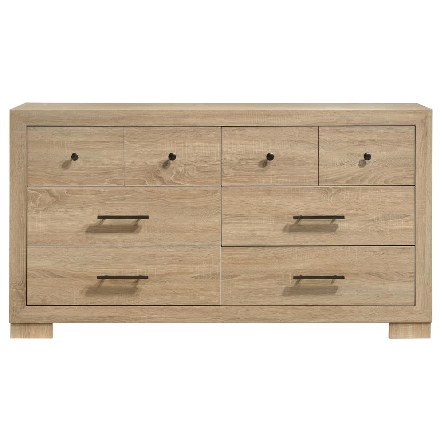 Arielle 6-drawer Bedroom Dresser Cabinet Light Oak-3