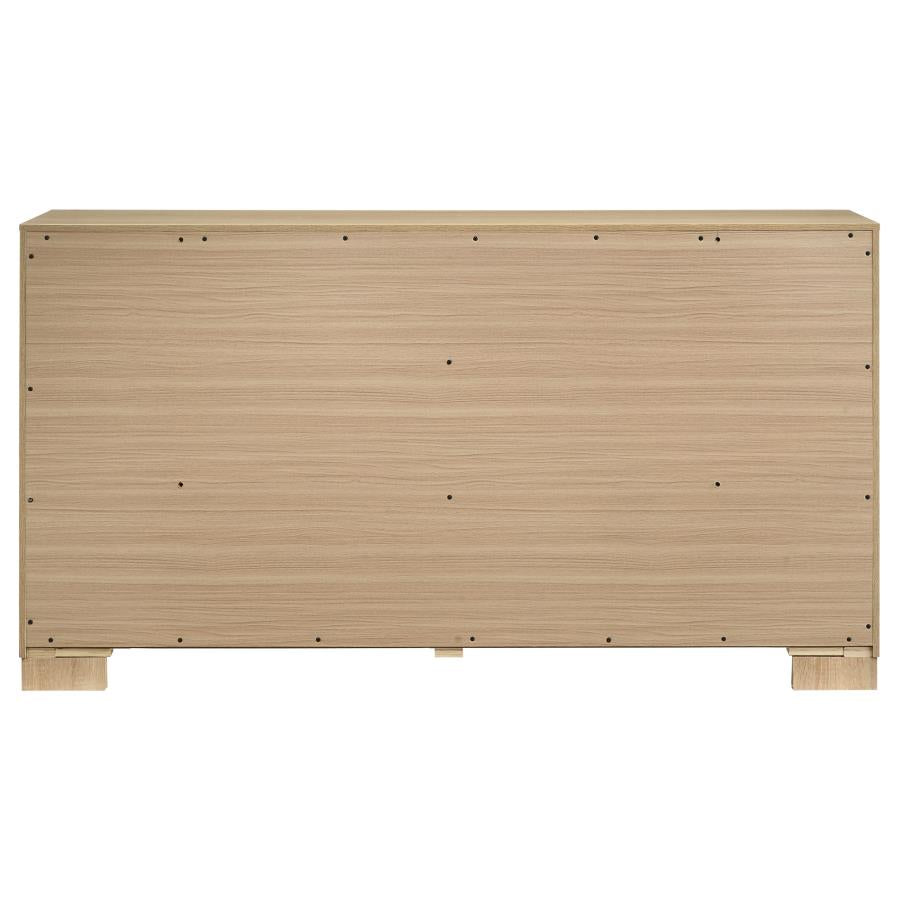 Arielle 6-drawer Bedroom Dresser Cabinet Light Oak-5