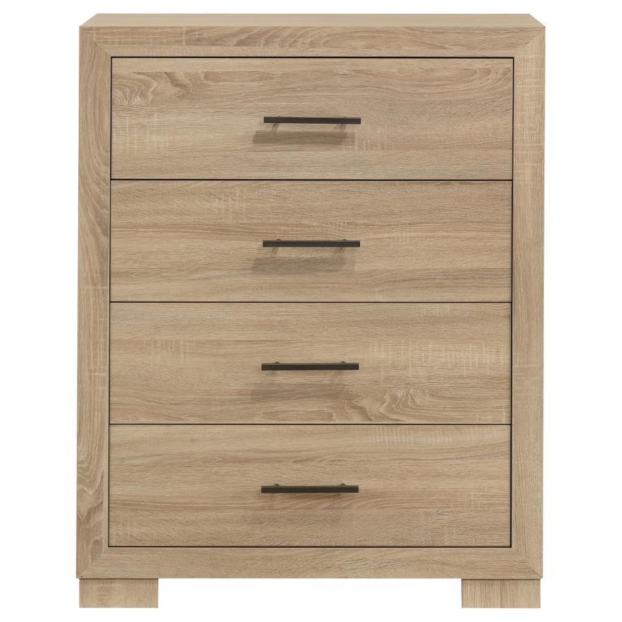 Arielle 4-drawer Bedroom Chest of Drawers Light Oak-zoom-3