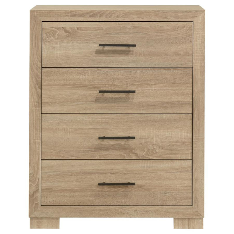 Arielle 4-drawer Bedroom Chest of Drawers Light Oak-zoom-