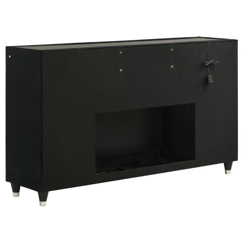 Lorient 4-piece Eastern King Bedroom Set Black-zoom-