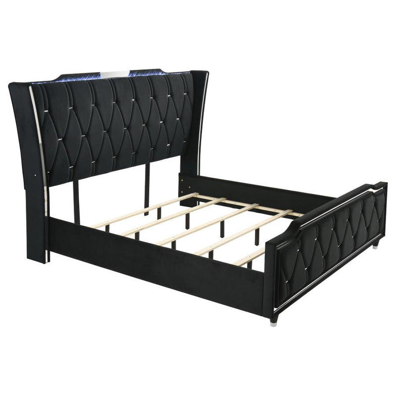 Lorient 5-piece Eastern King Bedroom Set Black-zoom-