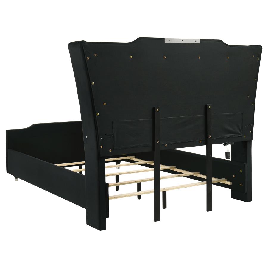 Lorient 4-piece Queen Bedroom Set Black-zoom-4