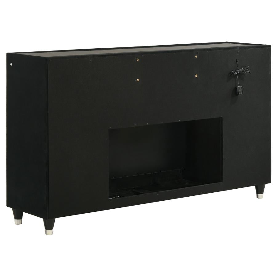 Lorient 4-piece Queen Bedroom Set Black-zoom-8