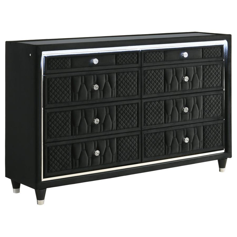 Lorient 4-piece Queen Bedroom Set Black-zoom-