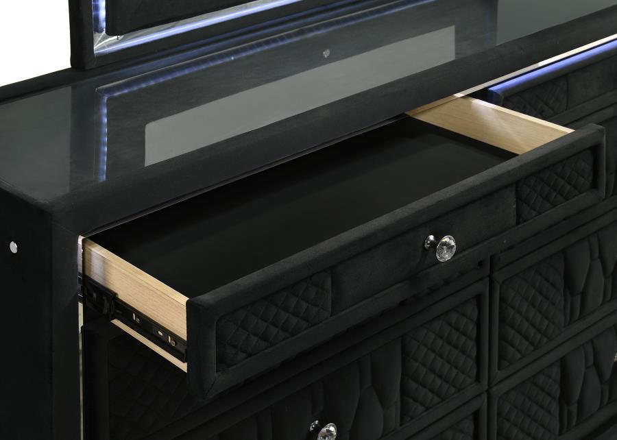Lorient 4-piece Queen Bedroom Set Black-zoom-14