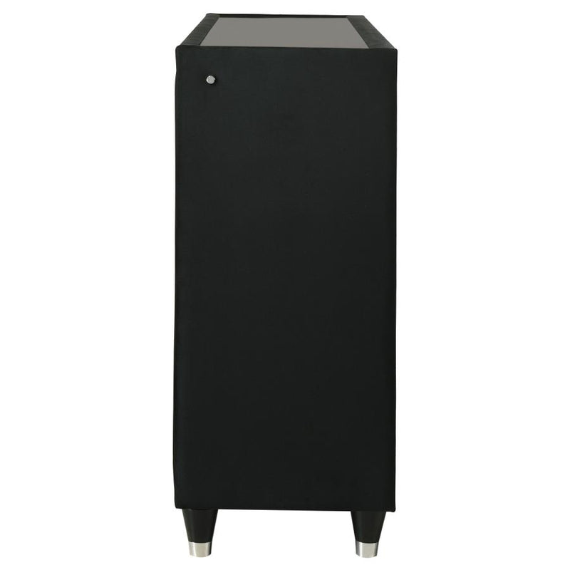Lorient 8-drawer LED Bedroom Dresser Cabinet Black-zoom-