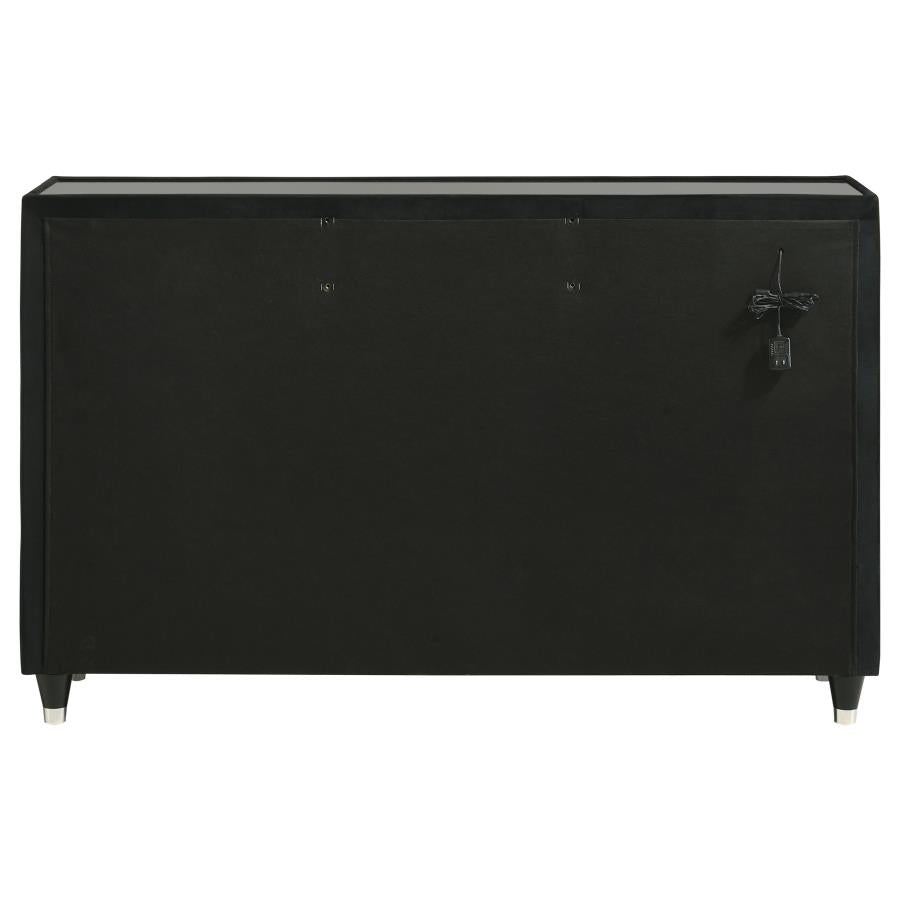 Lorient 8-drawer LED Bedroom Dresser Cabinet Black-7
