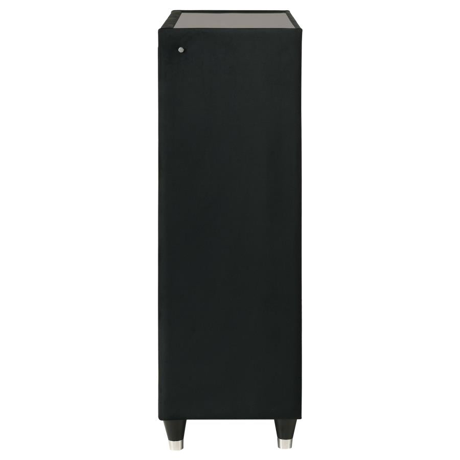 Lorient 5-drawer LED Chest of Drawers Black-zoom-5