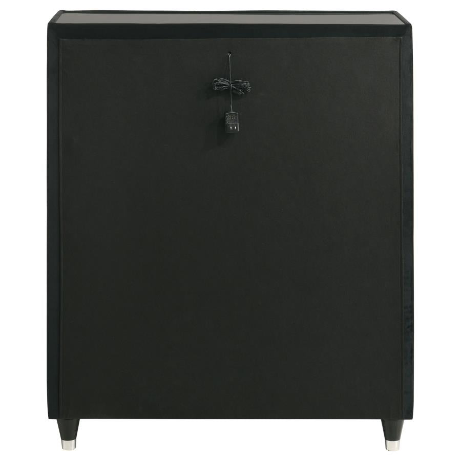Lorient 5-drawer LED Chest of Drawers Black-zoom-7