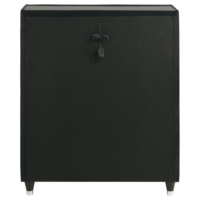 Lorient 5-drawer LED Chest of Drawers Black-zoom-