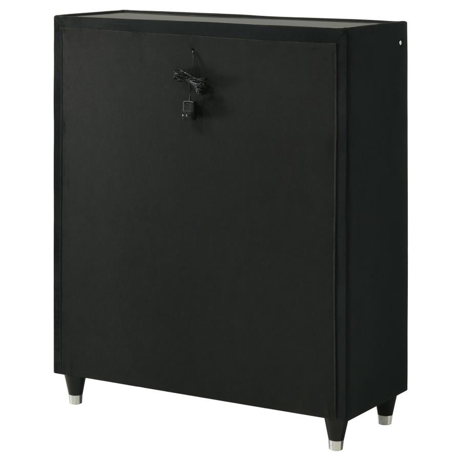 Lorient 5-drawer LED Chest of Drawers Black-8