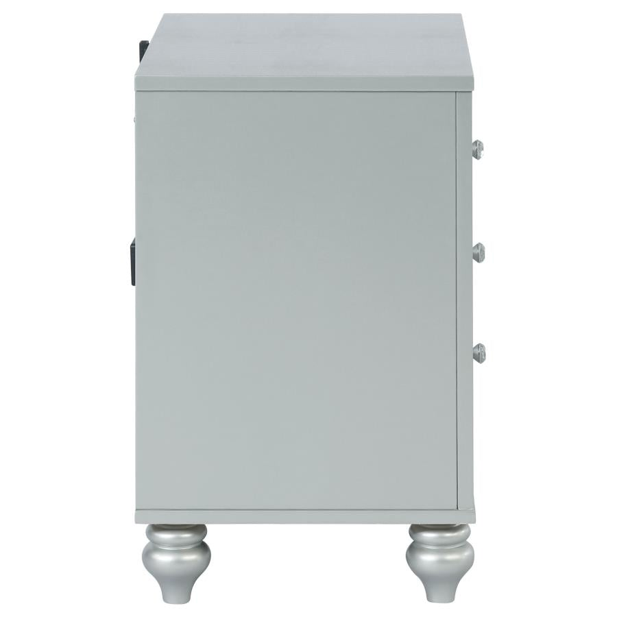 Gunnison 2-drawer Nightstand Silver Metallic-zoom-9