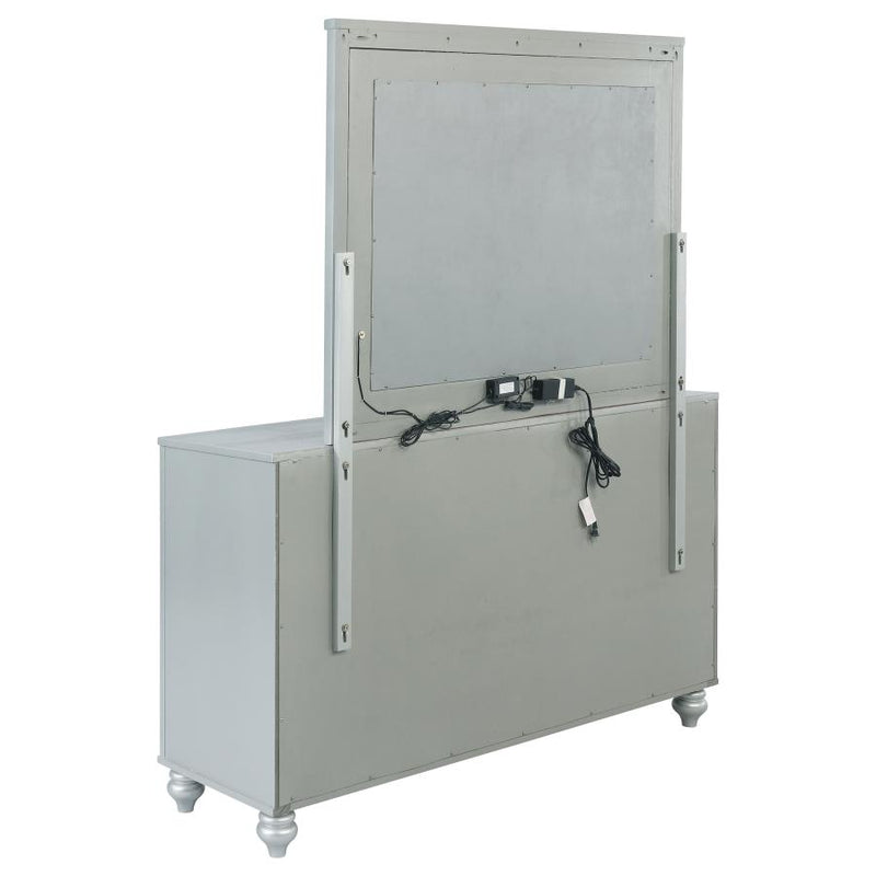 Gunnison 6-drawer Dresser with Mirror Silver Metallic-zoom-
