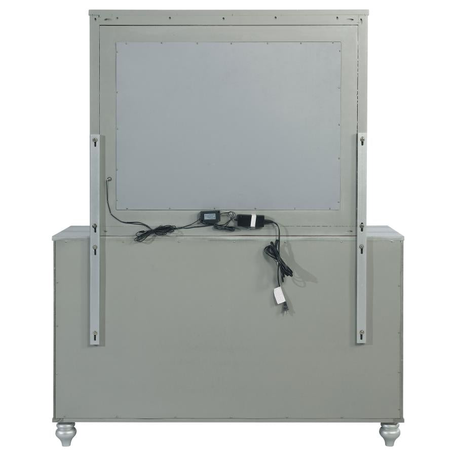 Gunnison 6-drawer Dresser with Mirror Silver Metallic-zoom-7