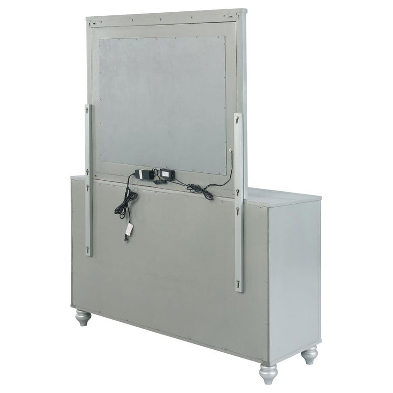 Gunnison 6-drawer Dresser with Mirror Silver Metallic-zoom-