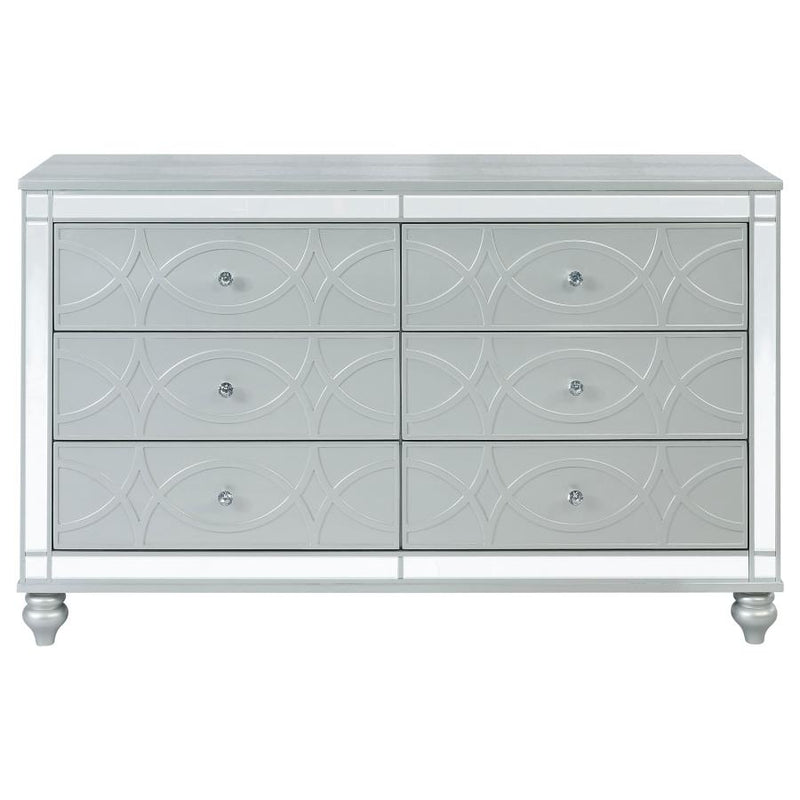 Gunnison 6-drawer Dresser Silver Metallic-zoom-