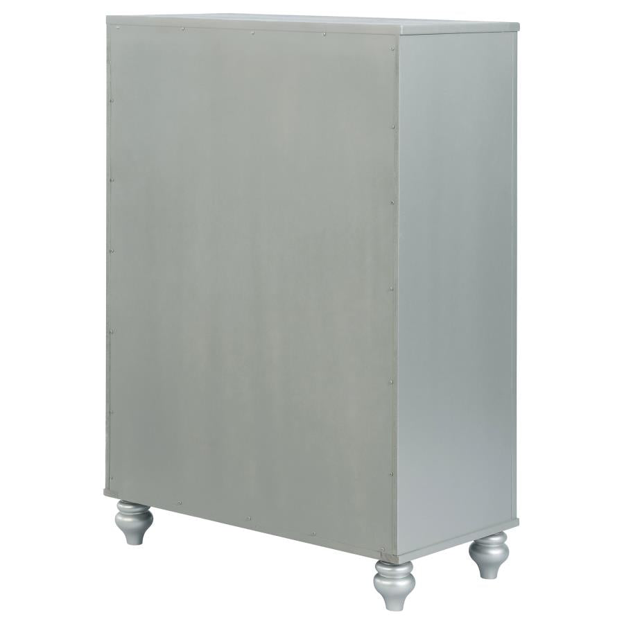 Gunnison 5-drawer Bedroom Chest Silver Metallic-zoom-8
