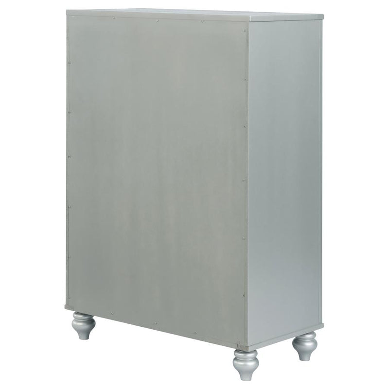 Gunnison 5-drawer Bedroom Chest Silver Metallic-zoom-