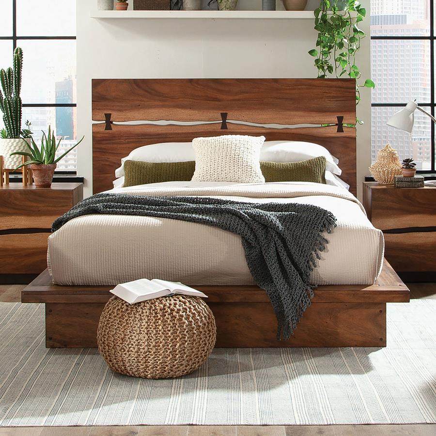Winslow Wood California King Panel Bed Smokey Walnut-zoom-2