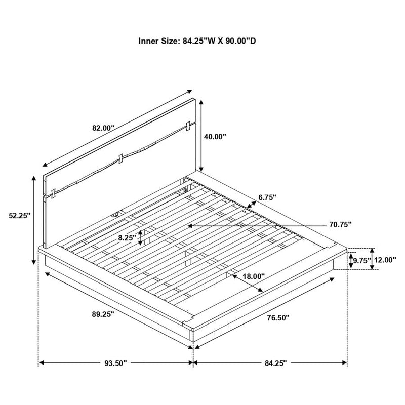 Winslow Wood California King Panel Bed Smokey Walnut-zoom-