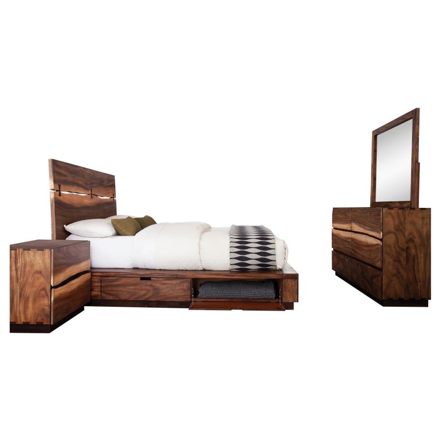 Winslow 4-piece Queen Bedroom Set Smokey Walnut-zoom-2